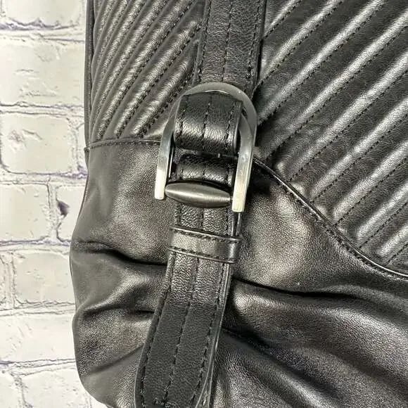 Vince Camuto Black Quilted Leather Tote Bag - Picture 3 of 9